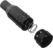 ULTECHNOVO Modern Aluminum Alloy Car Gear Shift Head Black Automatic Transmission Fit Comfortable Grip 3 Size Adapters Included
