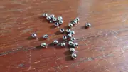 25 Nickel Plated Hollow Brass Beads - Steelhead Salmon Spinner Components 5/32"