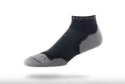 Lightfeet EVOLUTION Mini Crew Unisex Running Socks - Black - MED