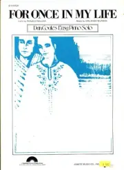 STEVIE WONDER FOR ONCE IN MY LIFE SHEET MUSIC EASY PIANO SOLO COATES 1977 NEW