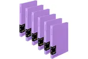 Colourhide Display Book 40 Pockets Sleeves A4 Purple Violet Pack 6