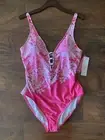 Lilly Pulitzer 14 Roxie Pink SHADOW DANCER JASPEN SWIMSUIT Swim One Piece NWT