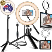 ,Selfie Ring Light for Zoom Meeting, Dimmable Desktop LED Circle Light with Trip