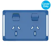 Clipsal Pro Double Powerpoint 10A Skin Dark Blue | P3025C-DB