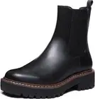 Athlefit Chelsea Ankle Boots Platform Slip On Chunky Heel Lug Sole Leather