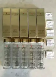 5pc EMPTY CYLINDER Containers w/BOX~Elizabeth Arden Serum Capsules Clear Bottles