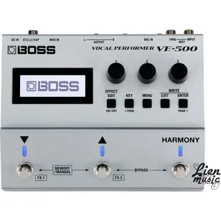 『立恩樂器效果器專賣』分期 BOSS VE-500 Vocal Performer 人聲合聲 主唱效果器 VE500