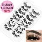 Natural False Eyelashes 3D Mink Full Volume Lashes Eye Lash Extension