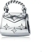 [DUUDAH] Women's Jewellery 925 Sterling Silver Pendant Beads,925 Sterling Silver Handbag and Bangle Pendant Beads for Women Girls Mom,Compatible with All European Bracelets