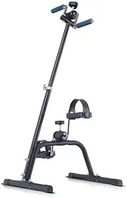 Exercise Bike Arm and Leg Exerciser - Arm & Leg Exercise Peddler Machine - Portable Pedal Exerciser - Fitness Equipment for Seniors and Elderly - Folding Exercise Bike