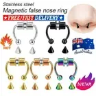 Magnetic Nose Ring Fake Septum Segment Helix Tragus Faux Clicker Non-Piercing GV