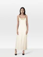 Cream Beaded Detail Gown