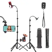 Adjustable Gooseneck Phone Tripod with Carry Bag, 360 Swivel Head, Clamp for ...
