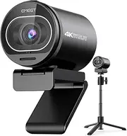 EMEET S600 4K Webcam with Tripod for Streaming, Sony 1/2.5'' Sensor, PDAF Autofocus, 1080P@60FPS, 2 Noise Reduction Mics, Built-in Privacy Cover, 73° FOV, Streaming Webcam for Product/Game/Beauty