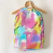 Urban Outfitters Tie Dye Distressed Canvas Backpack Large Pink Multicolor NWOT