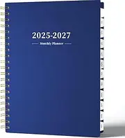 Ymumuda 2025 Planner - Monthly Planner 2025-2027, JUL.2025 to JUN.2027, 8.5" x 11", Large Planner with Spiral Bound, Perfect for School & Office Schedule, Dark Blue