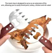 2Pcs Meat Shredding Claws Stainless Steel Meat Shredder Slicer Fork for BBQ