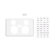 Clipsal Classic C2000 Series Plate Cover Twin Powerpoint With Id White - C2025IC-WE