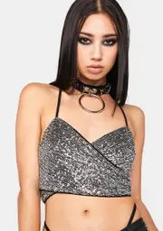 Toast To Midnight Sequin Tank Top