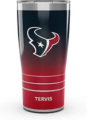 Tervis Traveler NFL Houston Texans - Ombre Triple Walled Insulated Tumbler Travel Cup Keeps Drinks Cold & Hot, 20oz, Stainless Steel