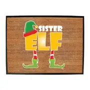 Elf Sister - Funny Novelty Doormat Man Cave Floor mat