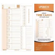 uPunch 100 Time Cards for CR1000 Digital Time Clock & Date Stamp