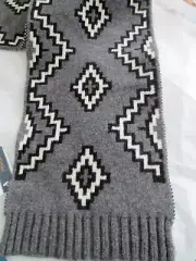 PENDLETON New nwt Scarf lambswool KIVA STEPS Indian /leather tab Unisex