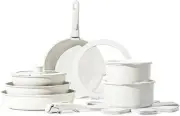 CAROTE 17pcs Pots and Pans Set, Nonstick Cookware Detachable Handle, Induction
