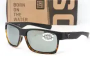 COSTA DEL MAR HALF MOON SUNGLASSES Black/Tortoise / Silver Mirror 580G Glass