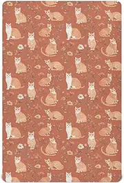 Unisex Fitted Baby Crib Sheets for Boys Girls Soft Nursery Bed Sheet for Standard Size Crib Mattress 39x27in Aesthetic Devon Rexcats