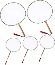 5Pcs Decorative Blank Handheld Fans for Painting Graffiti Fan Lightweight Craft Supplies for Weddings Ceremonies and Events