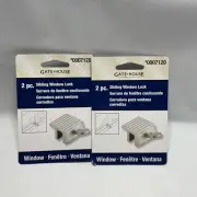 X2 New - 2 Pack of GateHouse Sliding Window Lock - Silver - 0007120 K5