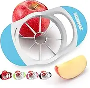 SCHVUBENR 3.5 Inch Apple Slicer - Professional Apple Cutter - Stainless Steel Apple Corer - Super Sharp Apple Slicer and Corer - Apple Corer Tool with 8 Sharp Blades(Blue)