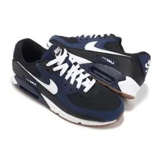 【NIKE 耐吉】休閒鞋 Air Max 90 男鞋 海軍藍 白 膠底 氣墊 復古 運動鞋(FB9658-400)