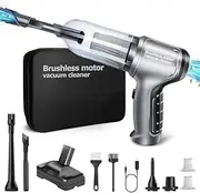 Car Vacuum Cleaner, 15000PA Handheld Vacuum Cordless Rechargeable Wireless Vacuum Brushless, 3 in 1 Portable Mini Dust Buster for Car Desktop Home Cleaning