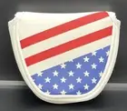 USA American Flag Red White Blue Mallet Putter Golf Magnetic Putter Cover New