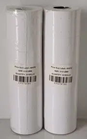 PRICE TAG STICKER GUN LABELS / PRICING TAGGING ROLLS - 2X PACKS OF 10 ROLLS