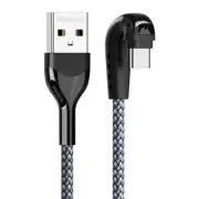 Remax Heymanba II 2.1a Usb To Usb C Type C 180 Degrees Elbow Zinc Alloy Braid...