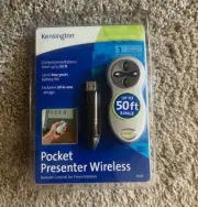 Kensington Pocket Presenter W/Laser Pointer & Remote 50ft Range 33132