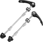 Bicycle Wheel Hub Skewers Road Mountain Bike Wheel Hub Front and Rear Skewers Quick Release Skewers Clip Lever Axle 155/190mm Black and Silver
