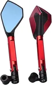 Aluminum CNC Motorcycle Side Mirror Rearview Mirrors Compatible With YAMAHA T-MAX 500 530 TMAX TMAX530 SX/DX 2017 2018 2019 TMAX 560 2020 21(Red)