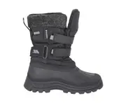 Trespass Childrens Boys Strachan II Waterproof Touch Fastening Snow Boots (Black) - TP4015