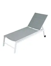 [Gardeon] Lounge Wheels Patio Furniture in White