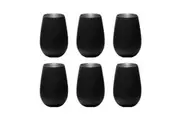 Stolzle Olympic Tumbler 465ml Set of 6 Matt Black and Silver