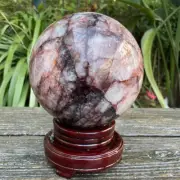 4.7kg 131mm Red Fire Quartz Sphere Crystal Ball Healing Mineral Reiki Energy C6