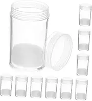 FIXOSHEE 10pcs Transparent Coin Storage Tubes Compact Coin Collection Holders Space Saving Design for and Versatile Use