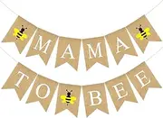 Mama to Bee Burlap Banner Jute Bumble Bee Burlap Bunting Baby Shower Party Banner Gender Reveal Bunting Flag Garland Oh Baby Burlap Garland Vintage Welcome Baby Banner for Boy Girl Party Decor