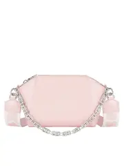 Givenchy XS Antigona Bag in Leather with Tag Effect Heart Print and Chain