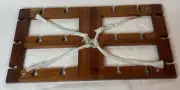 New Hanging Wooden Stemware Glass Rack Holds 15 Glasses 25.5”X 13.25”