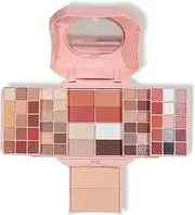 64 Colors Eyeshadow Palette, Multifunction Makeup Palette with Mirror Shimmer Matte Eye Makeup Highlight Blush Contour PaletteTravel Makeup Kit, Daily Natural Makeup Waterproof Vegan